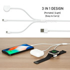 3 In1 Usb Magnetic Charger Cable For Apple Watch Iwatch Se 6 5 4 3 2 Iphone Lot