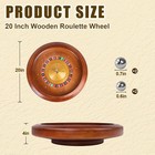 Extguds 20 Inch Professional Wooden Roulette Wheel  Large Size Solid Wood Cas   