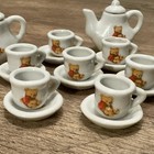 Vintage Style Teddy Bear Porcelain Mini Tea Set Toy- 20 Piece