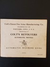Vintage 1921 Colt s Patent Fire Arms Mfg  Co  Catalog Original