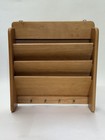 Letter Holder Wall Mount Mail Sorter Key Rack Blond Pine Wood Farmhouse Decor