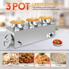 1500w 22 Qt Electric Soup Warmer  Three 7 4qt Stainless Steel Round Pot 86-185  f