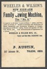 Victorian Trading Card - Wheeler Wilson -  no 9 Mother With Parrot   1h7 
