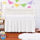 Crib Bed Skirt Dust Ruffle 100  Cotton - Natural  Soft  Breathable For Baby s