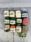 Lot Of 12 Braided Macrame Cord 100    Ea White Green Oatmeal Lt Blue Orange Pink
