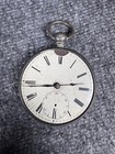 Jn Dickson Movt London Sterling Silver Pocket Watch Case 42 3 Grams Engine Turn
