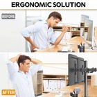 Dual Monitor Desk Mount Arm Fits 32  17 6lb Lcd C-clamp Grommet Adjustable Stand