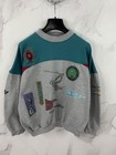 Vintage 80s 90s Adidas Golf Multilogo Sweatshirt Retro Rave Size Xl m 
