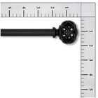 1 2 Inch Black Cage  48    To 84  Width  Single Curtain Rod Set