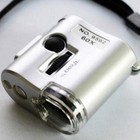 Mini Microscope 60x Led Light Jeweler Loupe Pocket Magnifying Magnifier Glass