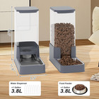 Stainless Steel Cat Feeder And Water Dispenser gravity Waterer   Food Feeder Set