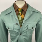Vtg 60s 70s Haggar Jacket Leisure Suit Coat Disco Mod Hippy Polyester Mens 42