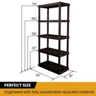 5-tiers Plastic Shelving Unit Heavy Duty Tool-free Assembly Garage Storage New