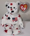 Ty Beanie Baby      Glory The Star Bear 4th Of July Usa 8 5  New Mwmts Stuffed Toy