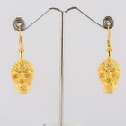 18k Gold Plated Coffin Earring  925 Silver Handmade Coffin Earring  1 Inch