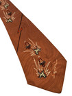 Vintage 1940s Tie Men s Neck Ties Swing Neckties 1930s Brown Wide Rayon 53x3 9 