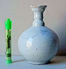 C 1800 Korea Joseon Wine Bottle Green Celedon Glaze 6 1 4  Tall X 4 1 4  Wide