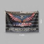 3x5 Trump Make America Great Again Usa Eagle Black 3 x5  Polyester Flag One Side