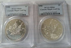 Lot 2  1988 Canada Canadian Maple Leaf 9999 Silver  5 Pcgs Ms66 Round