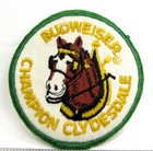 Vintage Budweiser Champion Clydesdale Horse Jacket Patch Anheuser Busch Brewery