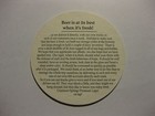 Creemore Springs Premium Lager Canada Beer Mat   Coaster Ontario On Craft Brew
