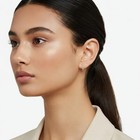 14k Solid Yellow Gold Dainty Pave Cz Eternity Huggie Hoop Earrings Small 12 5mm