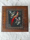 Vintage Carved Wooden Bird Feather Art Chocolate Candy Box - Mexico