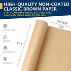 17 5  X 1200   Brown Kraft Paper 50 Lb Basis Thick Roll Packaging Shipping New  