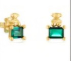 Set Tous Necklace Golden Plated Esmerald Bear   Earrings S925 
