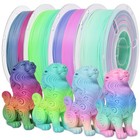 Matte Rainbow Pla 3d Printer Filament Bundle - 4 Colors  1 75mm  1kg  Fast Color