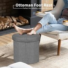 Storage Bench Round Bench With Locker With Padded Foam Upholstered Seat
