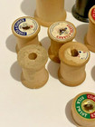 Vintage Antique Wooden Sewing Thread Spools Various Sizes Very Collectible 