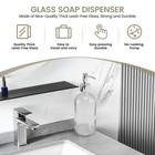 Soap Dispenser Clear Glass Soap Dispenser With Pump 16 Oz Refillable Liquid1017