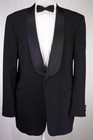 Jos A Bank Black Tuxedo Formal Shawl Lapel Dinner Suit Blazer Pants 44l
