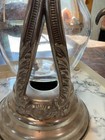 Vintage Glass Coffee Carafe Ornate Silver Tone Warming Stand Lid