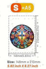 Circular Cross Wooden Pieces Adult Puzzle  Sz A5 small   5 83 x8 27 