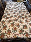 Christmas Holiday Tablecloth Polyester Bell Holly Pine Cone 110  X 58  Rectangle