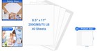 40 Sheets White Heavyweight Cardstock - Perfect For Invitations   Crafts