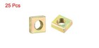Square Nuts M5x8mmx3mm Yellow Zinc Plated Metric Assortment Kit 25 Pcs