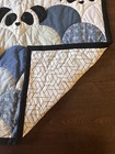   new   Hand Sewn Blue   White Cute   Soft Cotton Panda Baby Quilt