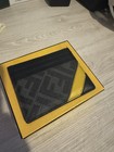 Fendi Card Holder Wallet Black Yellow Logo Colorblock Geometric Men