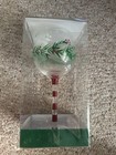 Inspirational Evergreen Hand Painted Christmas Wine Glass New