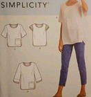 Simplicity 9107 Loose Fit Pullover Tops T-shirt W Sleeve Var   Xs-xxl 6-26 Uncut