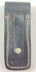 Older Black Leather Folding Knife Holster Pouch Sheath Pakistan Made 2045-m