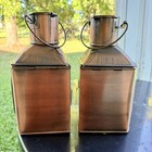 Vintage Nanco Port   Starboard Lantern Set Copper Finish Nautical Ship Oil Lamps