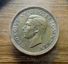 1942 3 Pence Great Britain - Actual Silver Coin Shown - Free Shipping Inf142