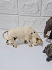 Schleich Germany Lot Of 9 Animal Figures African Elephants  Turtle  Dogs  Bull