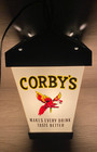 Vintage 1960 s -  Rare Corby s Whiskey Hanging Light Up Wall Lantern