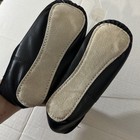 New Danskin Black Ballet Shoes Slippers Girl   s Sz 2 Leather Sole