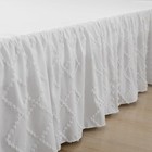 Bed Skirt Queen Size Ruffled Bed Skirt With Split Corners  14 Inch Drop Dust